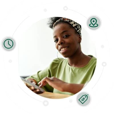 Person managing their business listing on a phone